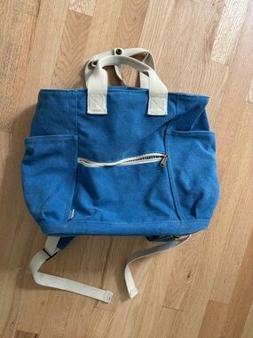 Birdling backpacker backpack tote blue canvas cotton